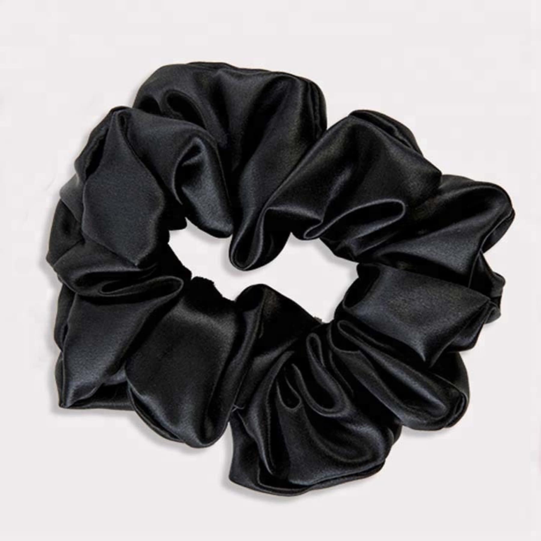 CurlyLife-LusciousSilk-Scrunchie-Noir