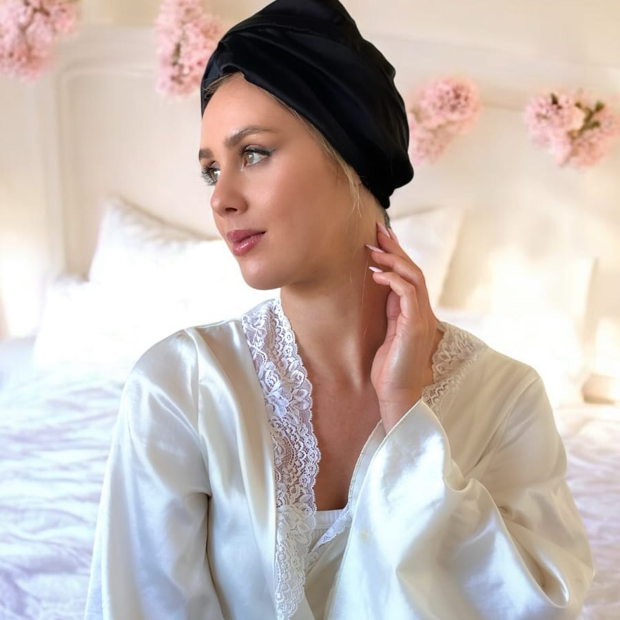 SilkSleepTurban-SilkBonnetAustralia-NoirAu
