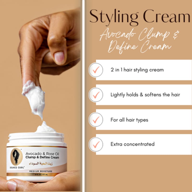 BounceCurlAvocadoRoseOilCream