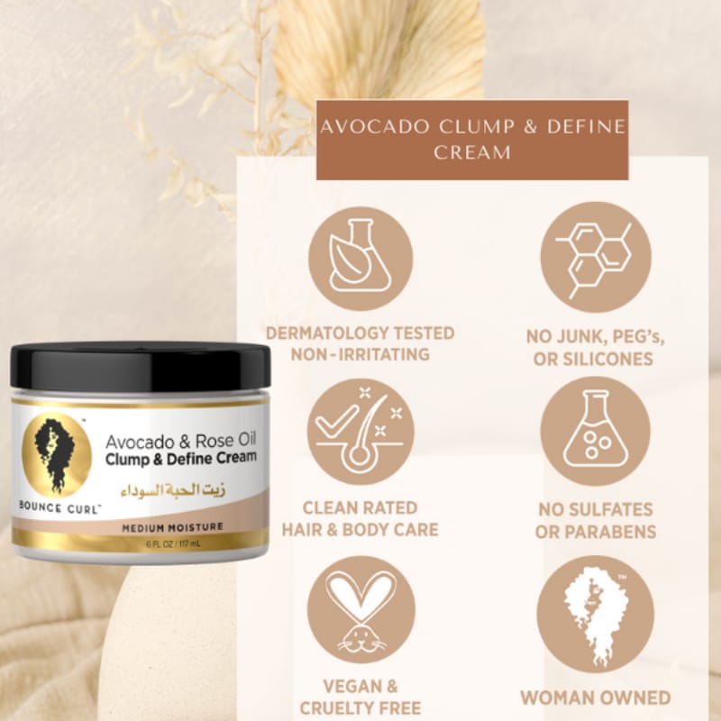 BounceCurlAvocadoRoseOilCream