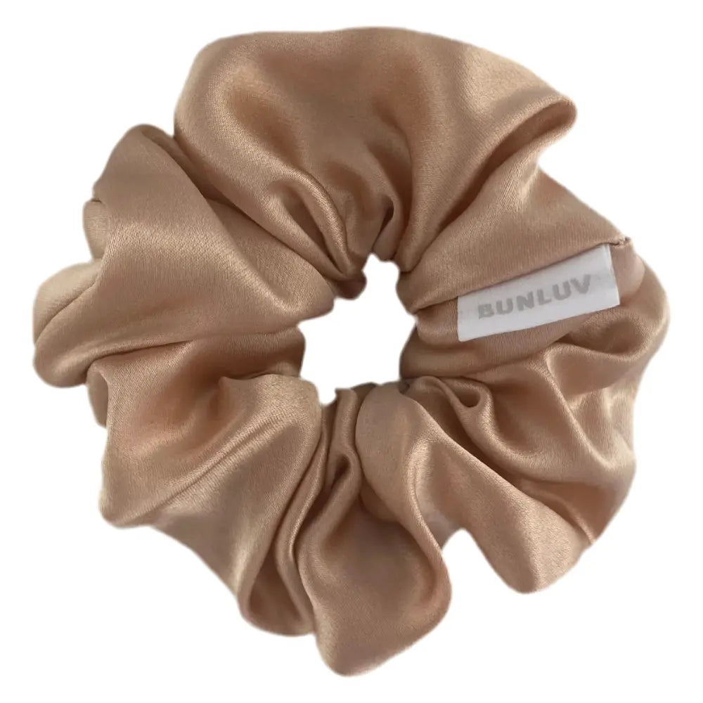 BUNLUV Mulberry Silk Scrunchie Nude