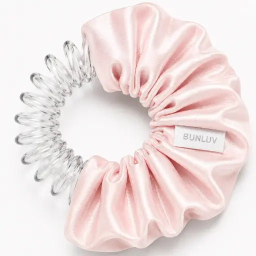 BUNLUV Satin Scrunchie: Pink