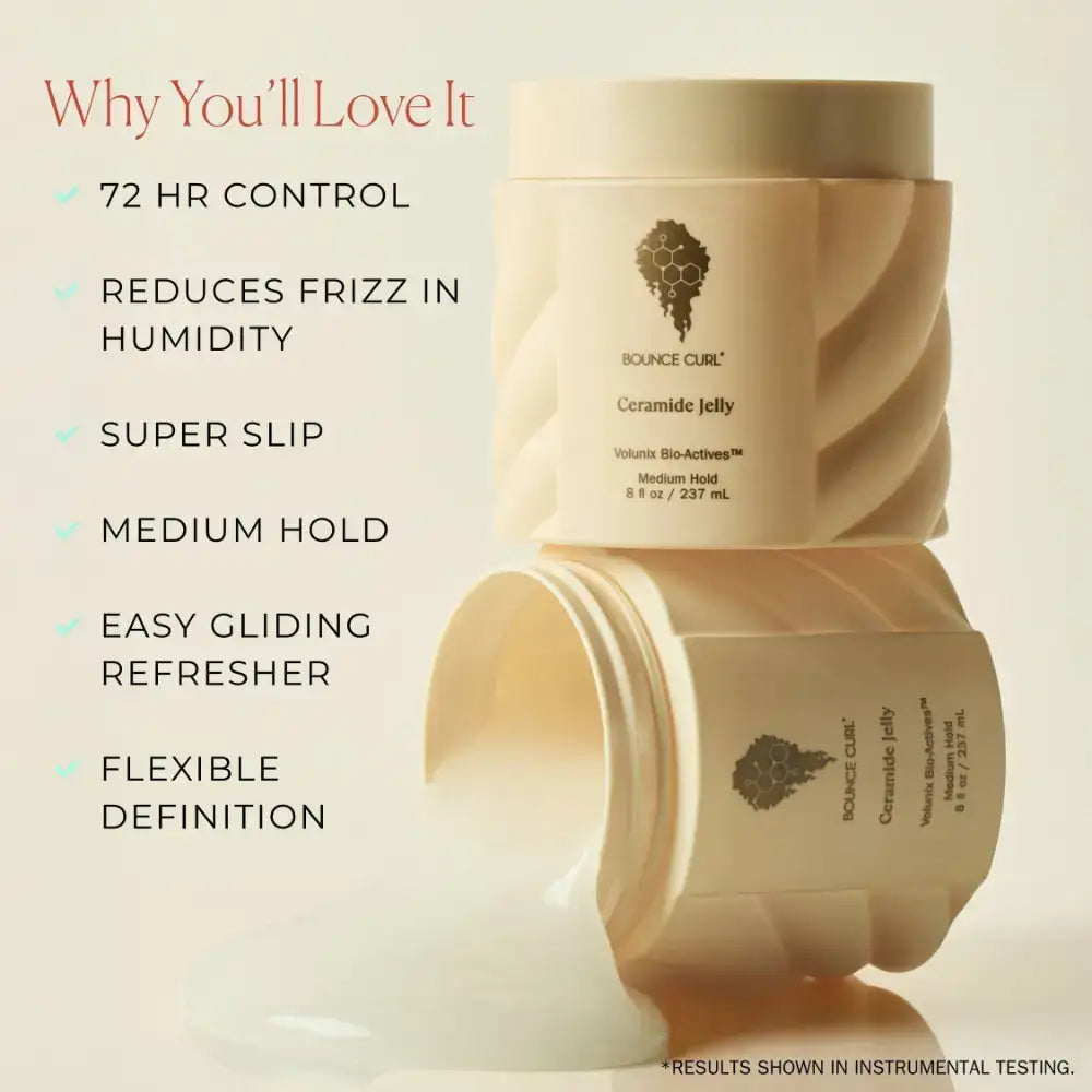 Bounce Curl Ceramide Jelly for frizz control & flexible definition, medium hold curl styler