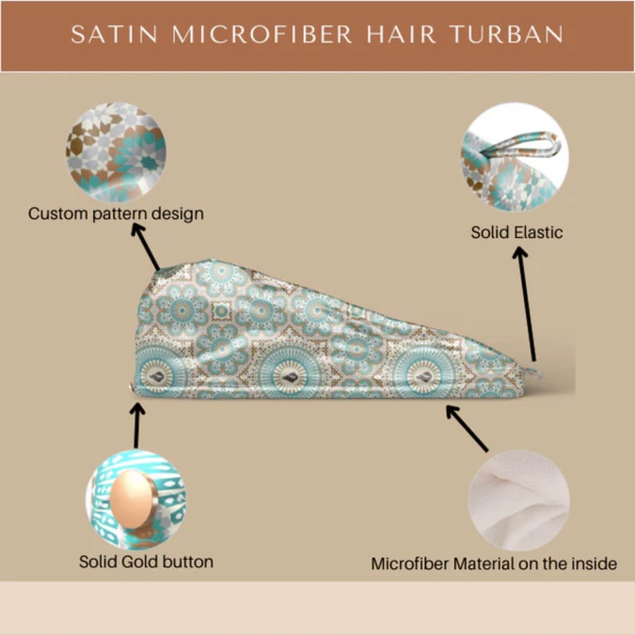 Bounce Curl Satin Microfiber Turban