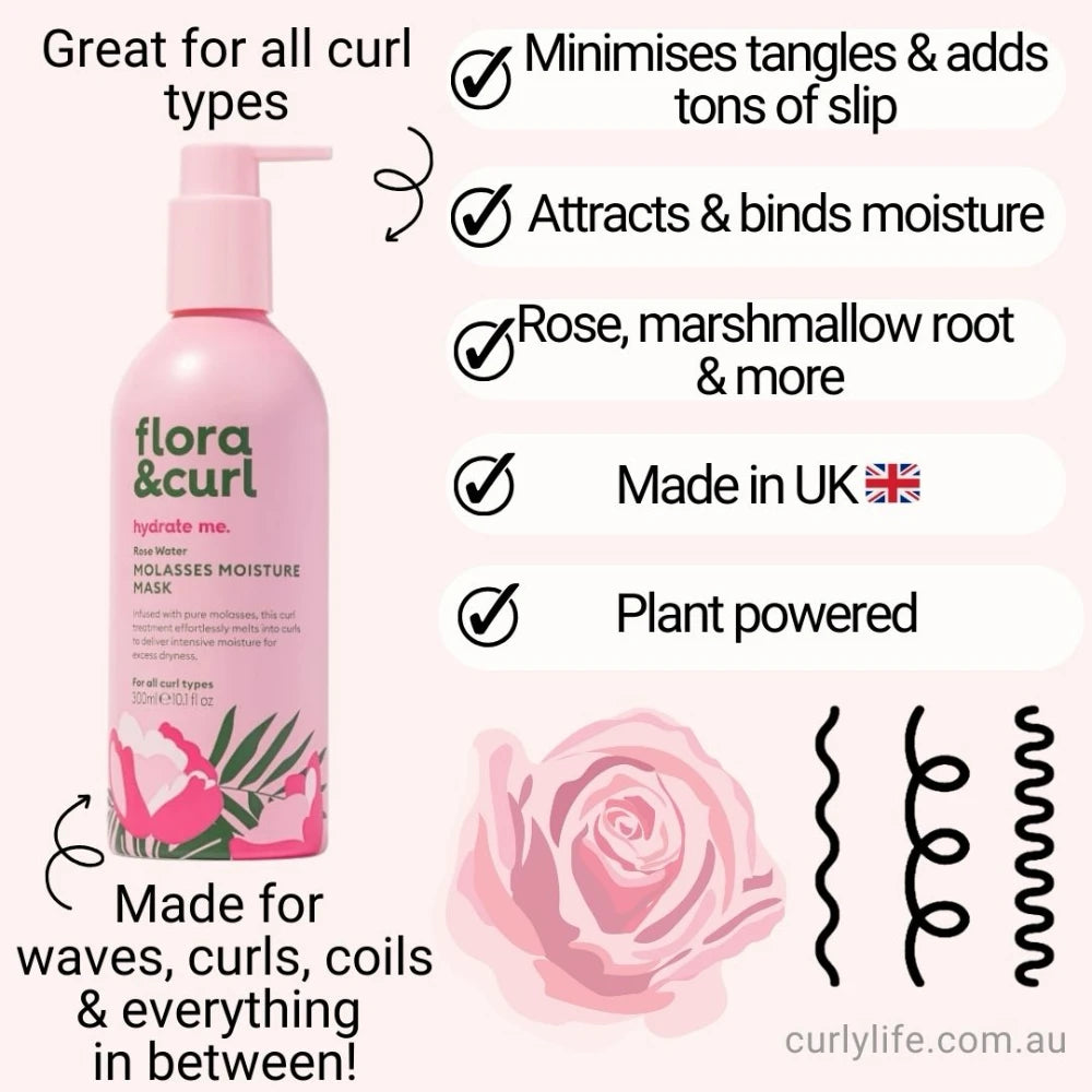 Flora & Curl Rose Water Molasses Moisture Mask