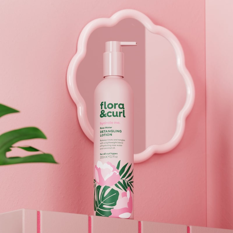 Flora & Curl Rose Water Detangling Leave-In Lotion