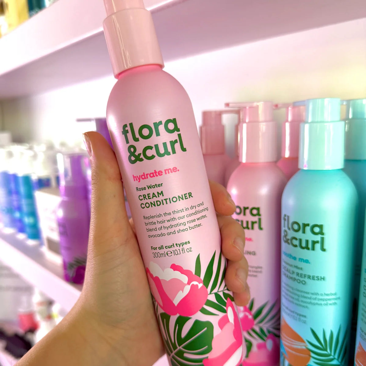 Flora & Curl Rose Water Shampoo + Conditioner Duo