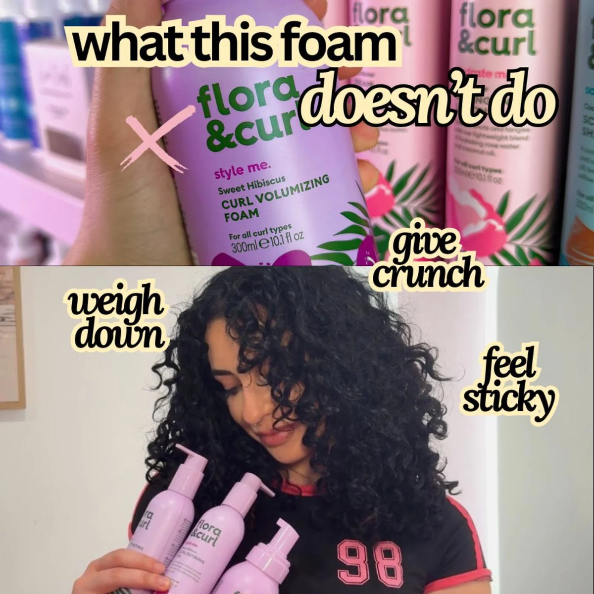 Flora & Curl Sweet Hibiscus Curl Volumizing Foam