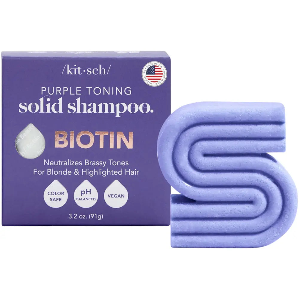 Kitsch Purple Toning Shampoo Bar for Color Treated Grey Hair