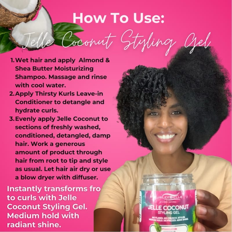 Kurlee Belle Jelle Coconut Styling Gel