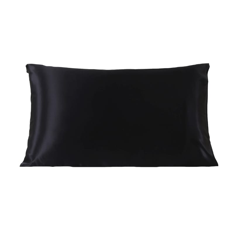 Queen Size 22 Momme Mulberry Silk Pillowcase: Noir