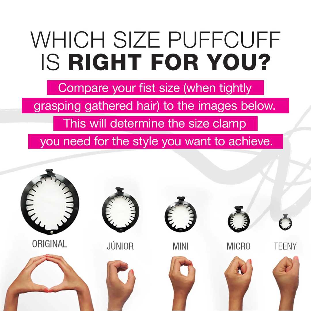 PuffCuff Junior Hair Clamp Retail Pack - 3 Inch (2 PCS)