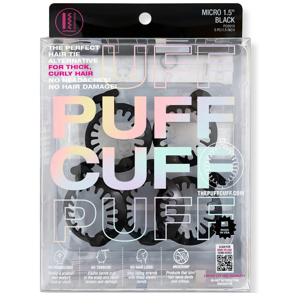 PuffCuff Micro Hair Clamp Retail Pack - 1.5 Inch (5 PCS)