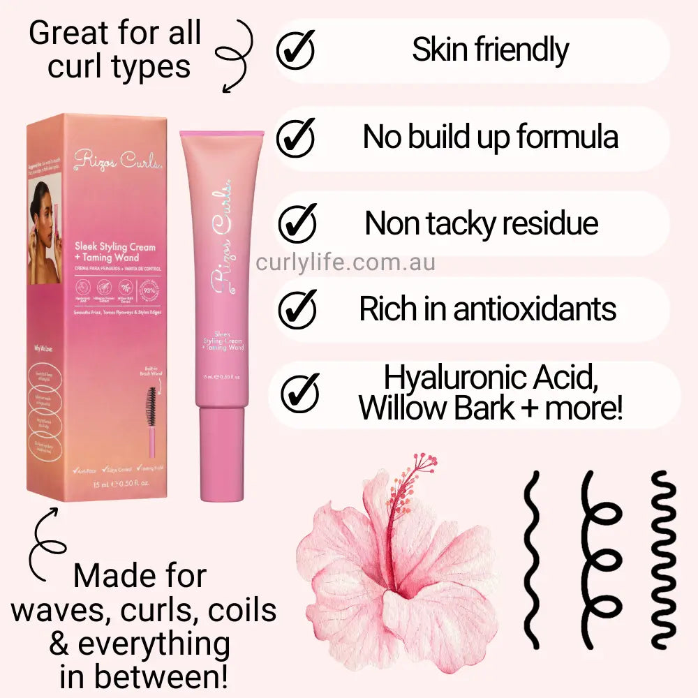 Rizos Curls Sleek Styling Cream + Taming Wand