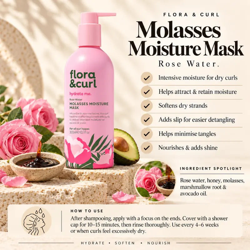Flora & Curl Rose Water Molasses Moisture Mask