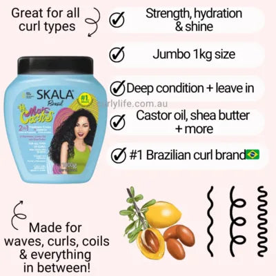 Skala Brasil Mais Cachos Perfect Curls 2-in-1 Hair Treatment Conditioning Cream