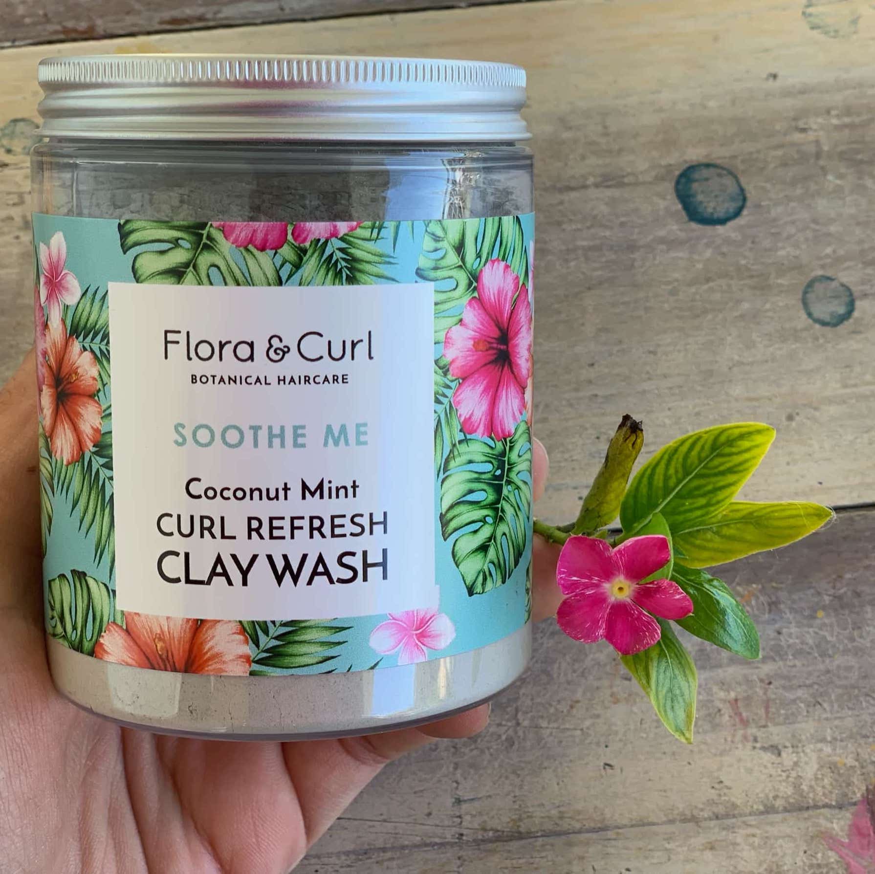 Flora & Curl Coconut Mint Curl Refresh Clay Wash