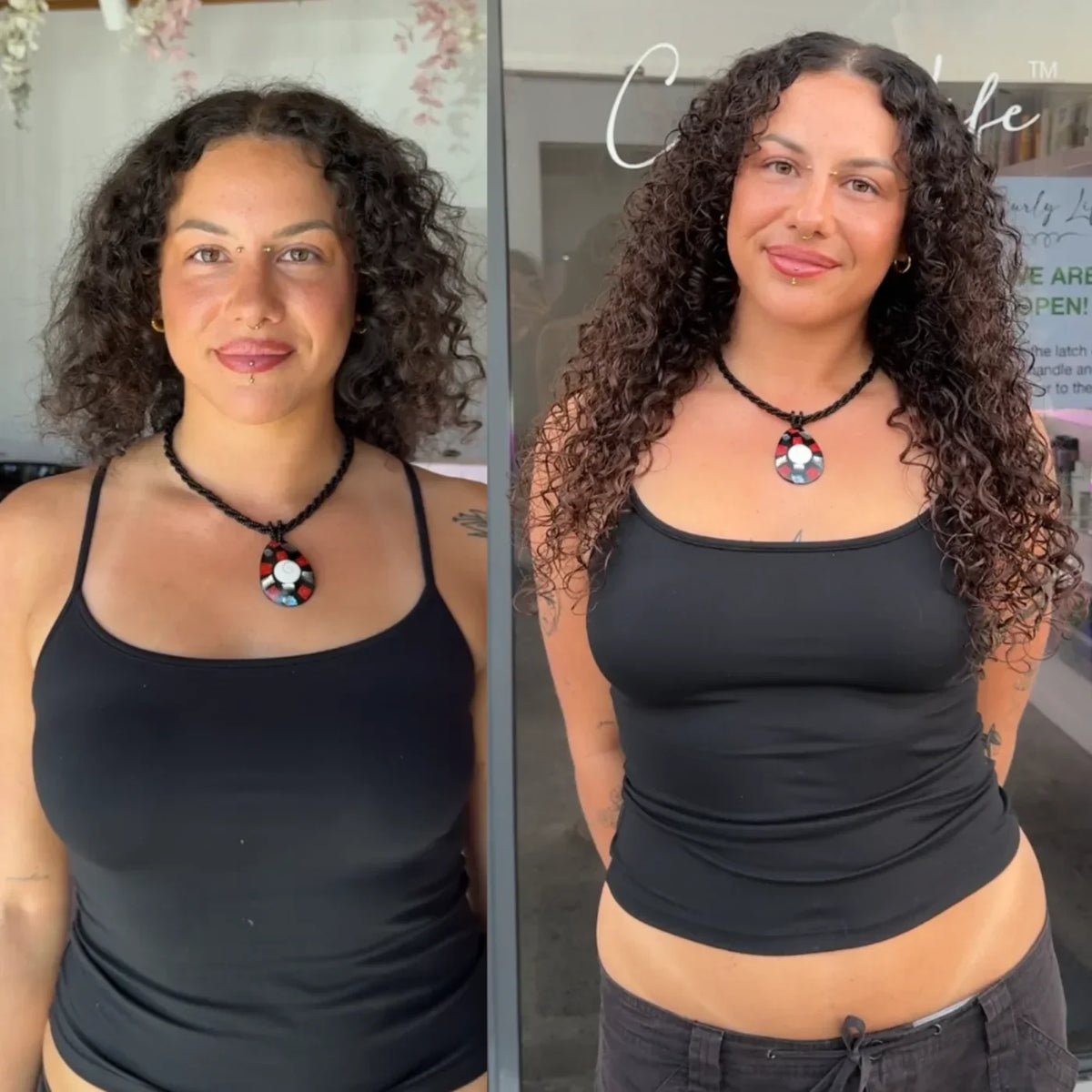 Curly hair extensions journey with Bianca