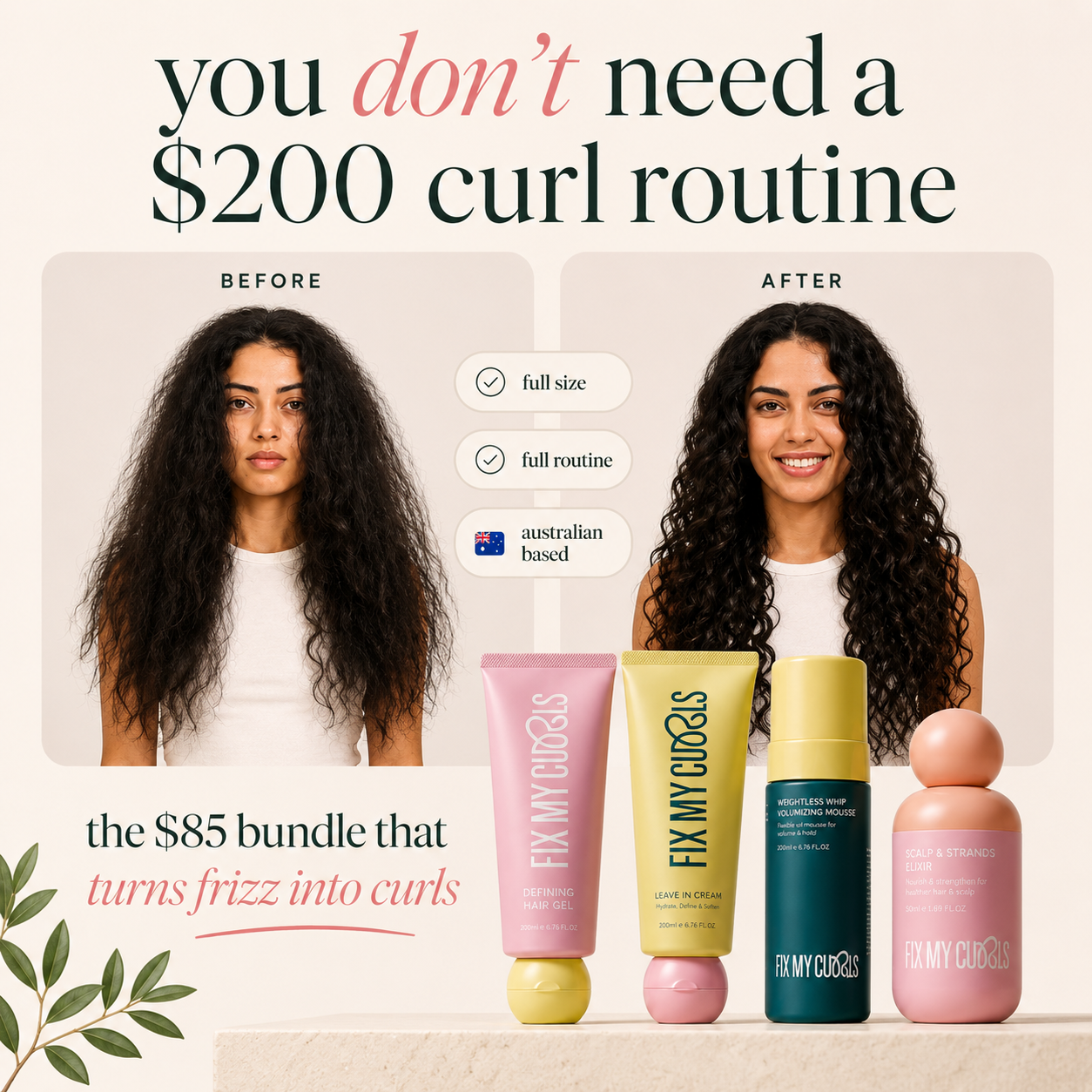 Fix My Curls Turn Frizz Into Curls Bundle