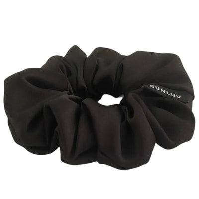 BUNLUV Mulberry Silk Scrunchie Black