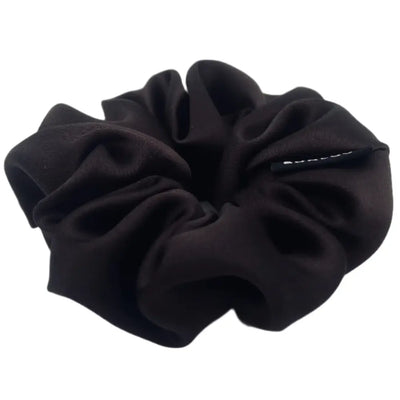 BUNLUV Mulberry Silk Scrunchie Dark Chocolate