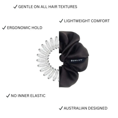 BUNLUV Mulberry Silk Scrunchie Dark Chocolate