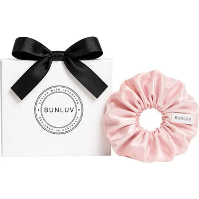 BUNLUV Satin Scrunchie: Pink