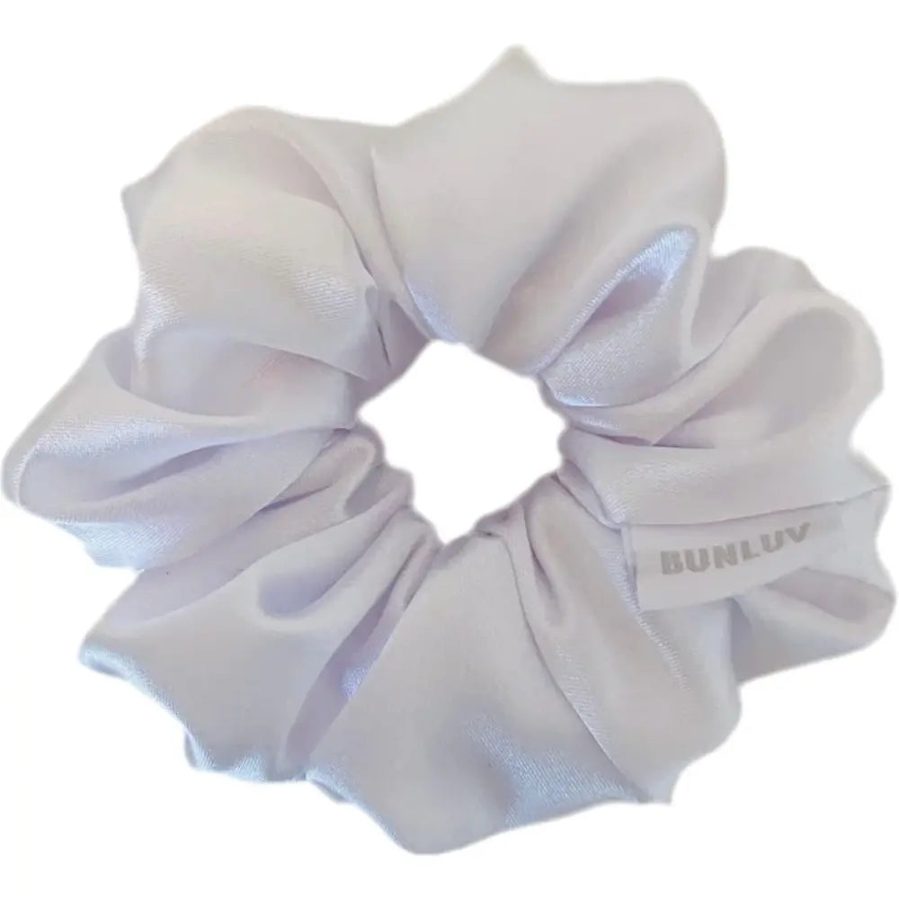 BUNLUV Satin Scrunchie White
