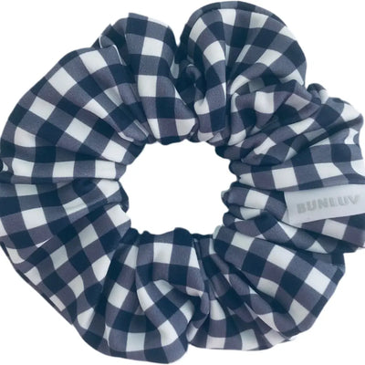 BUNLUV Swim Scrunchie Navy Gingham