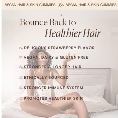 Bounce Curl Vegan Collagen Boosting Hair & Skin Gummies