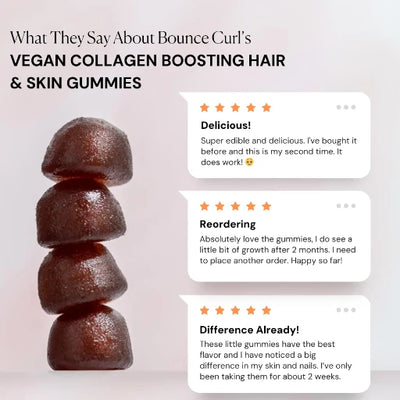 Bounce Curl Vegan Collagen Boosting Hair & Skin Gummies