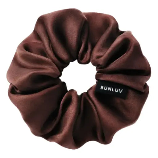 BUNLUV Mulberry Silk Scrunchie: Rosewood