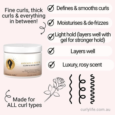 Bounce Curl Avocado Rose Oil Clump and Define Cream