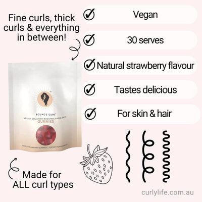 Bounce Curl Vegan Collagen Boosting Hair Skin Gummies