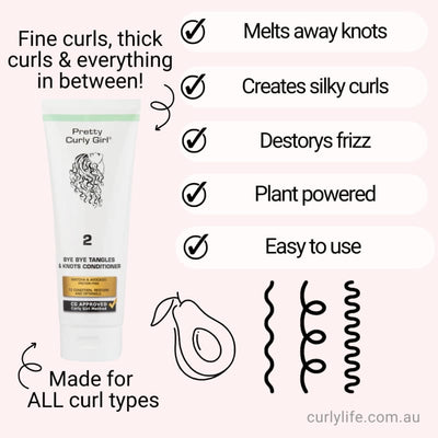 Pretty Curly Girl Bye Bye Tangles Conditioner