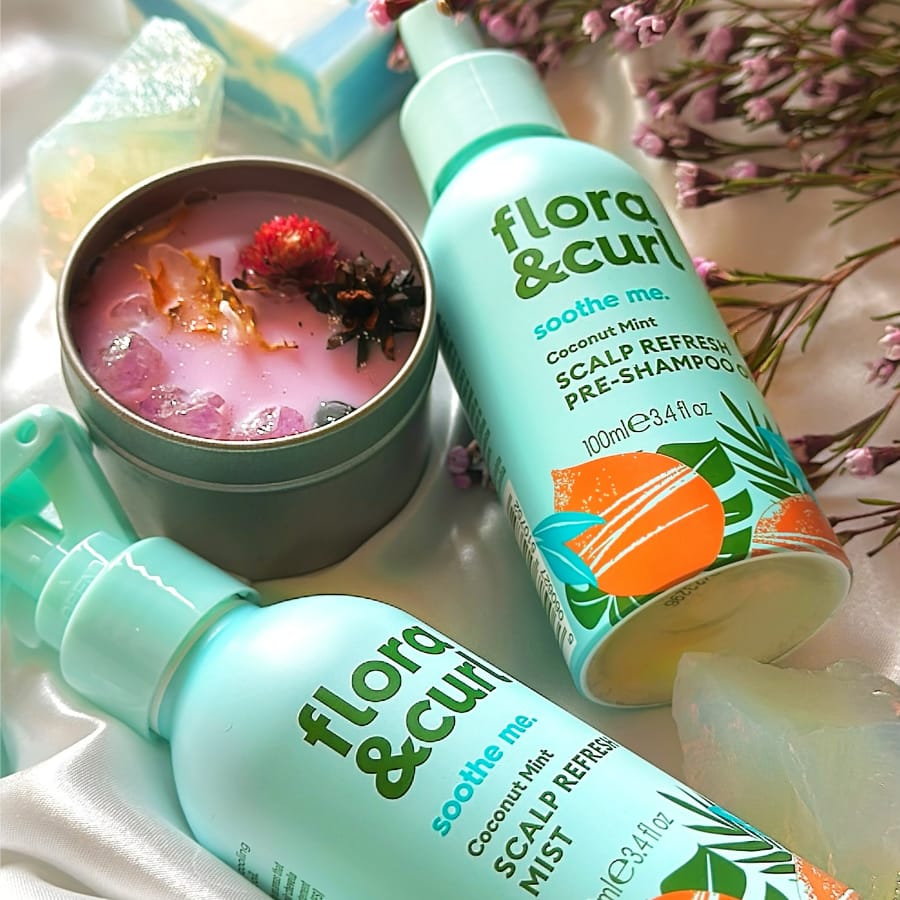 Flora & Curl Coconut Mint Scalp Pre-Shampoo Oil