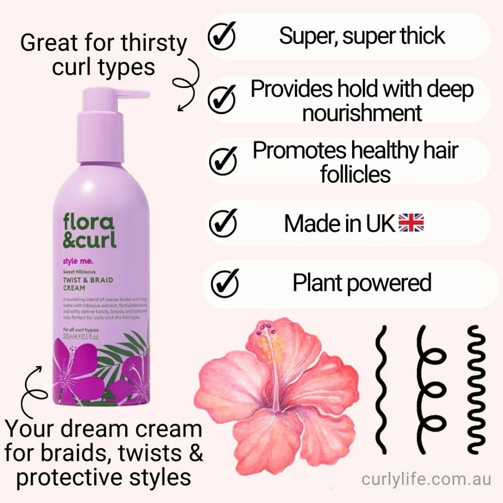Flora & Curl Sweet Hibiscus Twist & Braid Cream