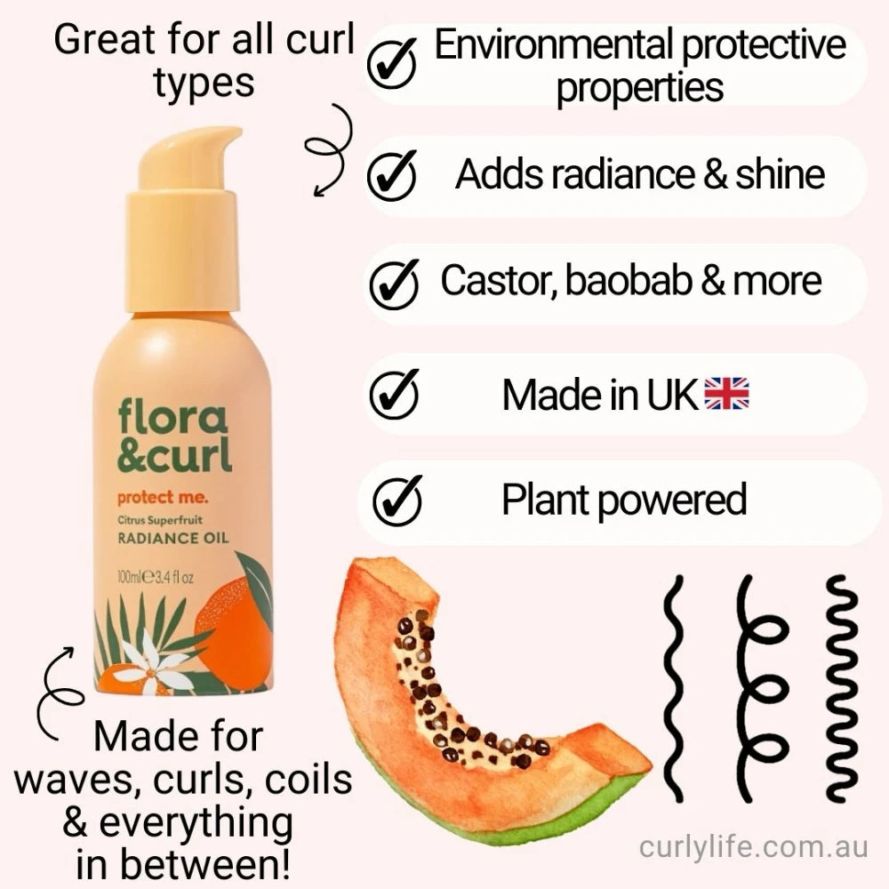 Flora & Curl Citrus Bloom Superfruit Hair Oil