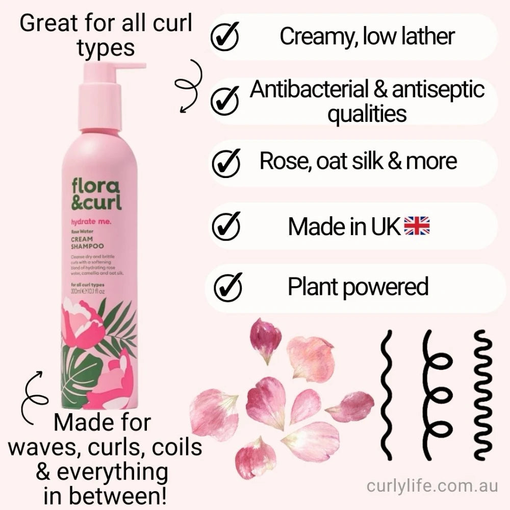 Flora & Curl Rose Water Cream Shampoo