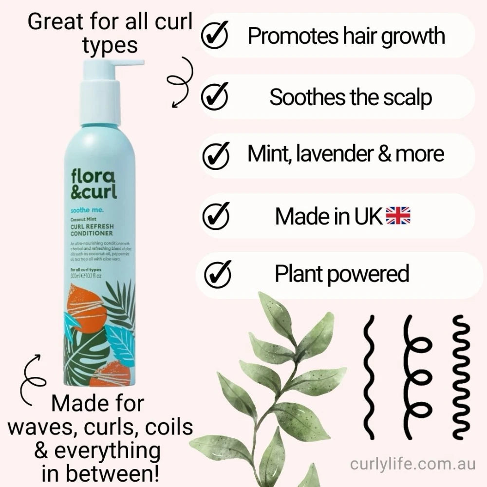 Flora & Curl Coconut Mint Curl Refresh Conditioner