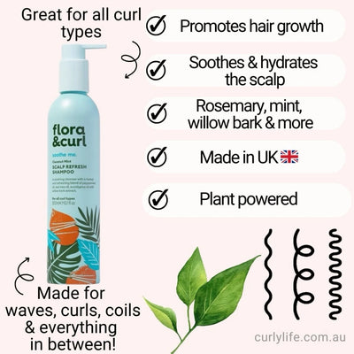 Flora & Curl Coconut Mint Scalp Refresh Shampoo