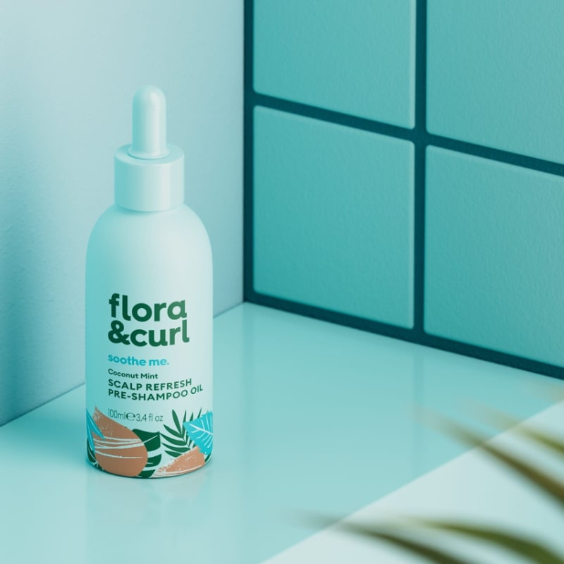 Flora & Curl Coconut Mint Scalp Pre-Shampoo Oil