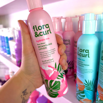 Flora & Curl Rose Water Detangling Leave-In Lotion