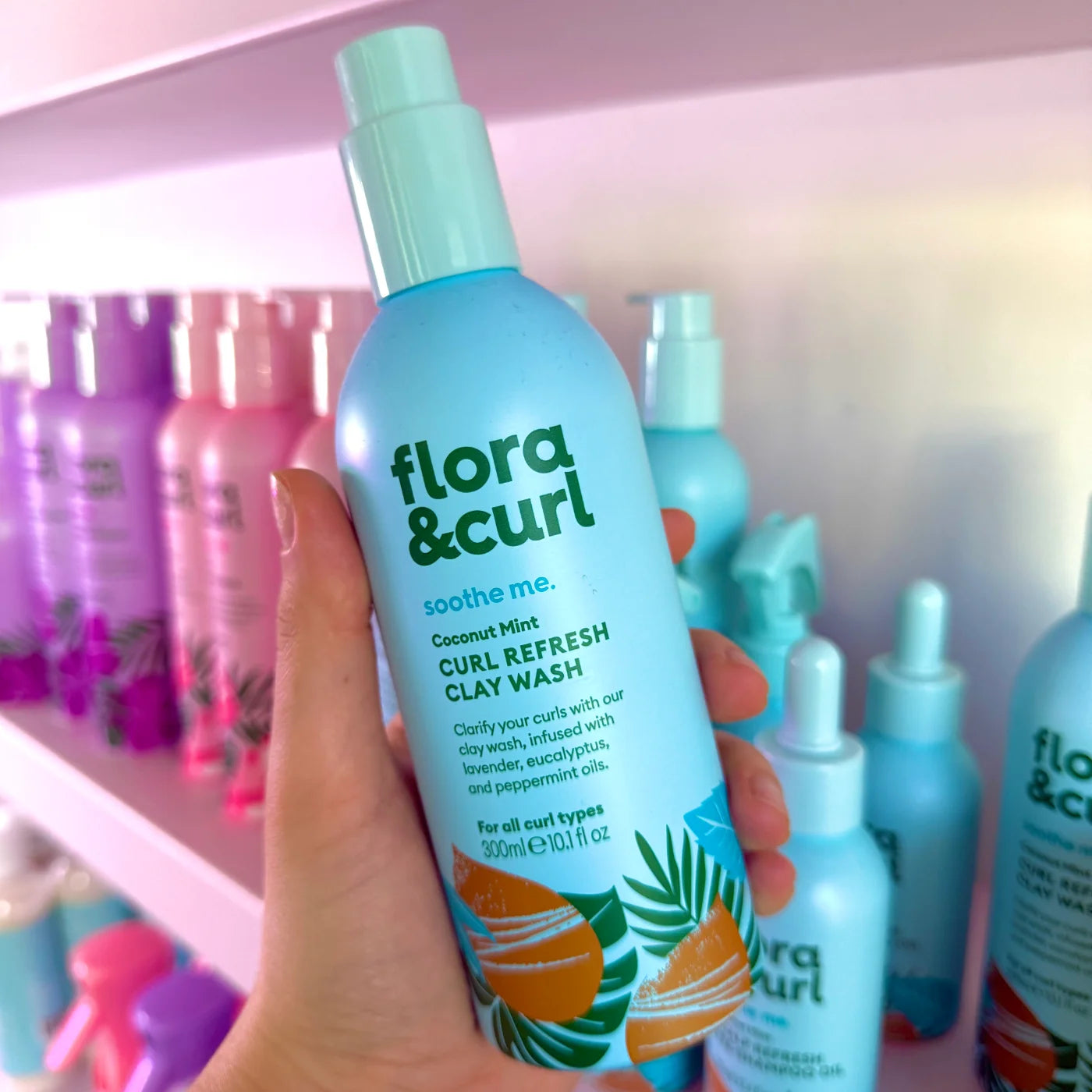 Flora & Curl Coconut Mint Curl Refresh Clay Wash