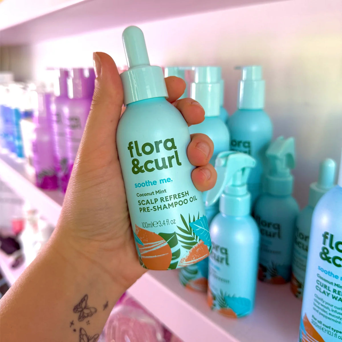 Flora & Curl Coconut Mint Scalp Pre-Shampoo Oil