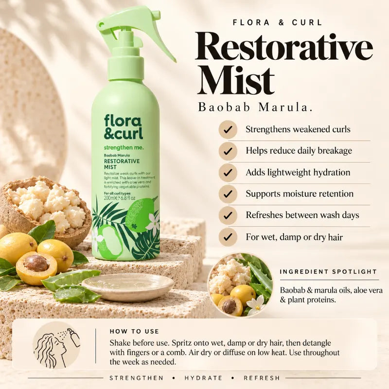 Flora & Curl Baobab Marula Restorative Mist