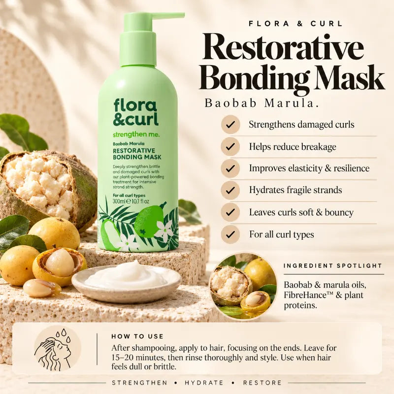 Flora & Curl Baobab Marula Restorative Bonding Mask