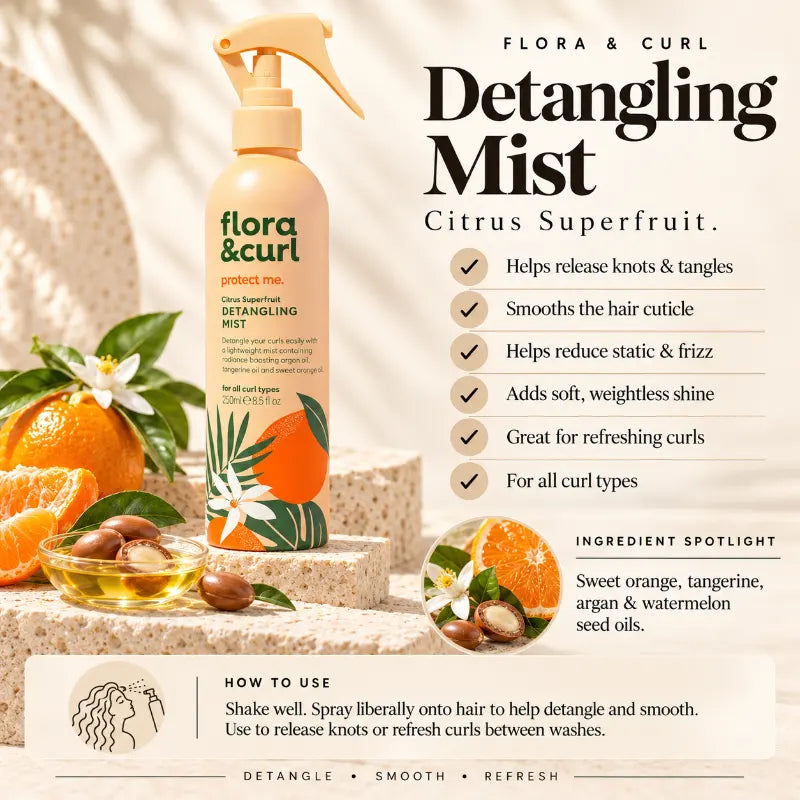 Flora & Curl Citrus Superfruit Detangling Mist