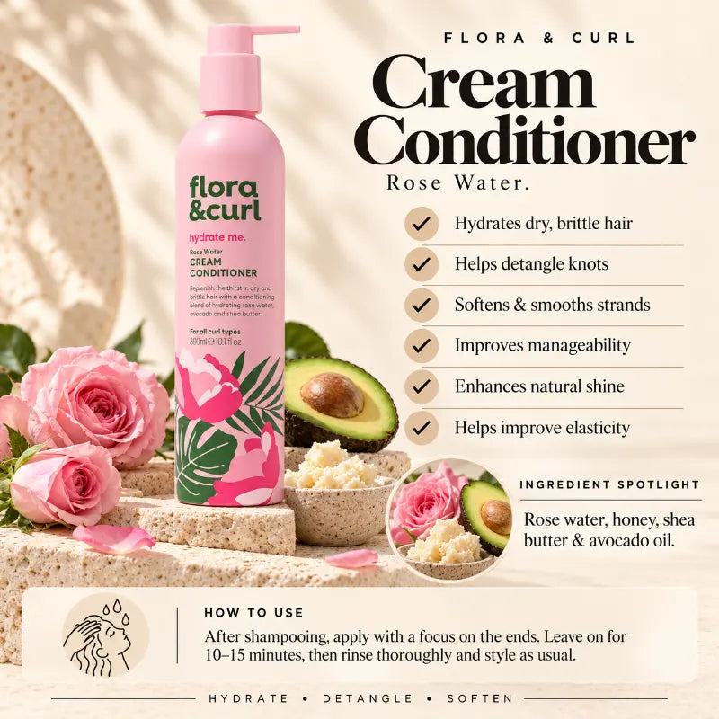 Flora & Curl Hydrate Me Bundle + FREE Scrunchie Set