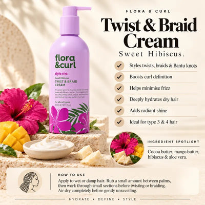 Flora & Curl Sweet Hibiscus Twist & Braid Cream